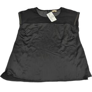 Hem & Thread S NWT Black Sleeveless Blouse